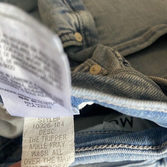 MOTHER The Tripper Ankle Fray Distressed Flare Jeans All Over The Map Size 27 - Picture 9 of 11